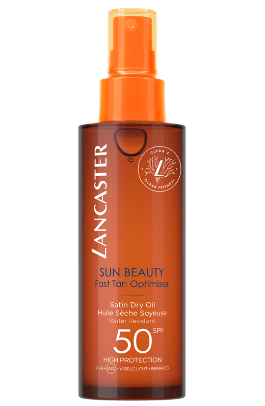 Aceite bronceador rápido efecto seco SPF50